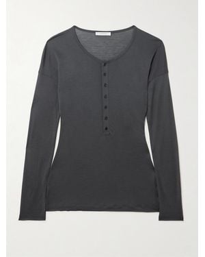 Lemaire Silk-Jersey T-Shirt - Black