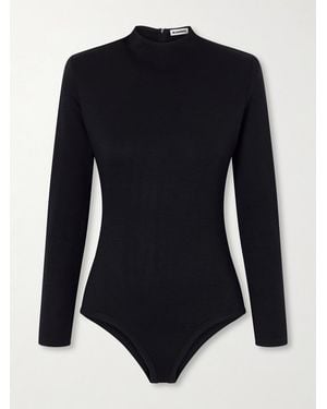 Jil Sander Wool-Jersey Bodysuit - Black