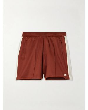 Wales Bonner Motion Embroidered Mesh-Trimmed Jersey Shorts