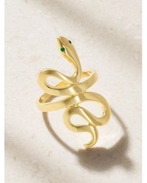 Ileana Makri Slither Snake 18-Karat Emerald Ring - Metallic