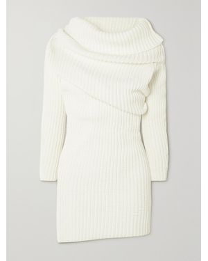 A.W.A.K.E. MODE Rollkragenpullover Aus Einer Gerippten Merinowollmischung - Natur