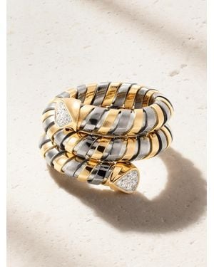 Marina B Trisola 18-Karat, Diamond And Titanium Ring - Natural