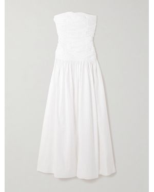 Matteau Strapless Organic Cotton-Poplin Maxi Dress - White