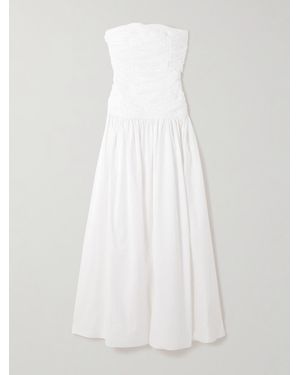 Matteau Strapless Organic Cotton-Poplin Maxi Dress - White