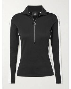 Fusalp Negam Logo-Appliquéd Striped Stretch-Jersey Base Layer - Black