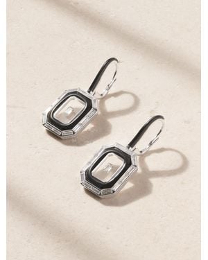 Nikos Koulis 18-Karat, Diamond And Enamel Earrings - Natural