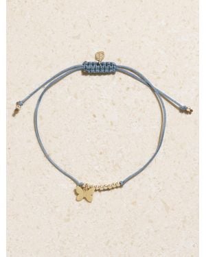 Sydney Evan Butterfly 14-Karat Cord Bracelet - Metallic