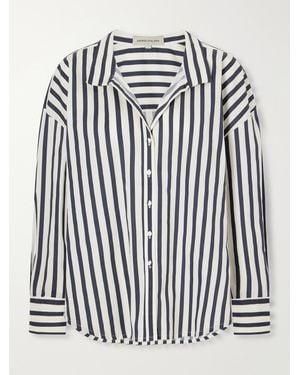 ANDRES OTALORA Un Tej Striped Cotton-Poplin Shirt - Black