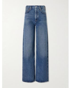 Agolde Ren Long High-Rise Wide-Leg Jeans - Blue
