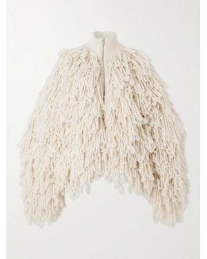 Stella McCartney Fringed Wool-Blend Jacket - Natural