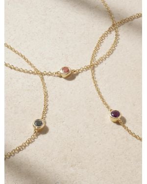 STONE AND STRAND Aurora Birthstone 14-Karat Multi-Stone Bracelet - Natural