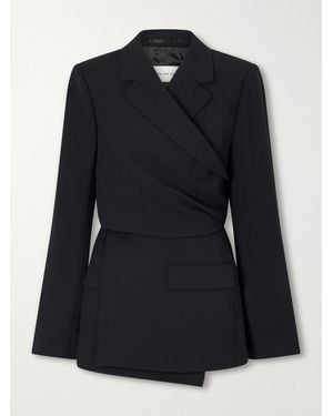Dries Van Noten Self-Tie Wool-Crepe Blazer - Black