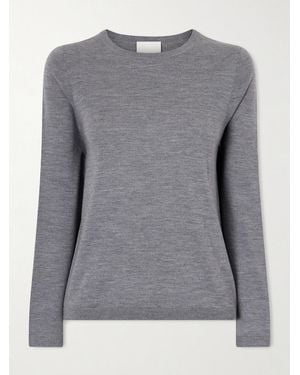 Allude Wool Sweater - Gray