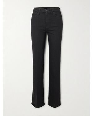 Mother The Kick It Hoch Sitzende Jeans Mit Geradem Bein - Schwarz