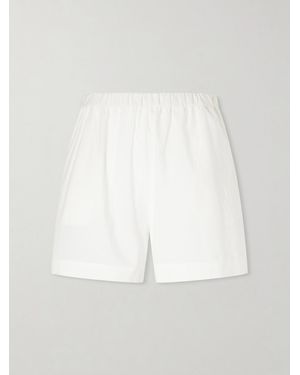 Lido Cotton-Poplin Shorts - White