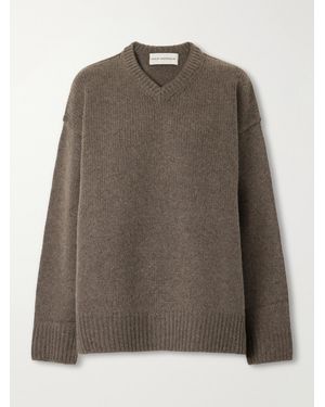 Nour Hammour Jude Oversized Cashmere And Wool-Blend Jumper - Brown