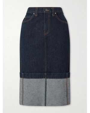 KHAITE Kilian Midi-Jeansrock - Blau