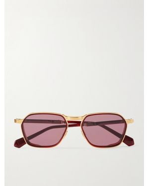 Jacques Marie Mage Beckett Rectangle-Frame Sunglasses - Pink