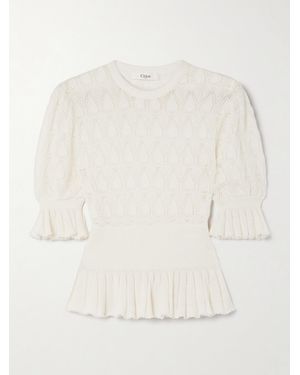 Chloé Pullover Aus Einer Wollmischung - Natur