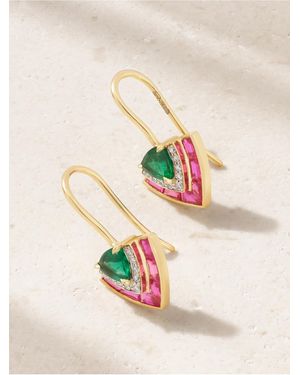 Emily P. Wheeler Net Sustain Tiered 18-Karat Recycled Multi-Stone Earrings - Natural