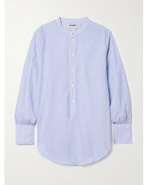 B Sides Marta Striped Cotton Shirt - Blue