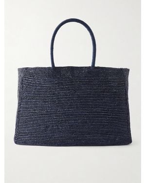 LIE STUDIO The Charlotte Raffia Tote - Blue