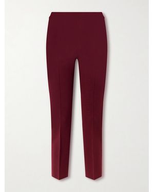 High Sport Louis Cropped Stretch Wool-Blend Slim-Leg Trousers - Red