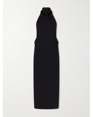 KHAITE Roxanne Crepe Midi Dress - Black