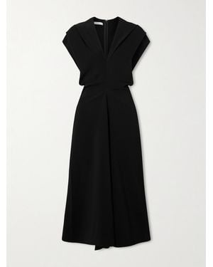 Co. Banana Cut Shift Satin-Jersey Midi Dress - Black