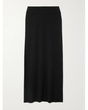 TOTEME Lyocell And Cashmere-Blend Maxi Skirt - Black