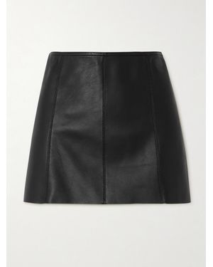 Petar Petrov Panelled Leather Mini Skirt - Black