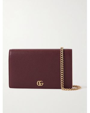 Gucci Petite Marmont Portemonnaie Aus Strukturiertem Leder - Lila