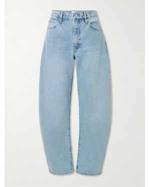 FRAME The Bubble Hoch Sitzende Barrel-Jeans - Blau