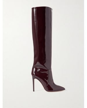 Paris Texas Stiletto Patent-Leather Knee Boots - Purple