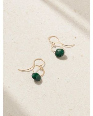 Melissa Joy Manning 14-Karat Recycled Malachite Earrings - Natural