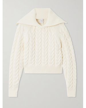 Patou Pull En Laine Mérinos À Mailles Torsadées Sailor - Neutre