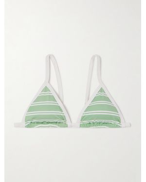 Marysia Swim Bianco Triangel-Bikini-Oberteil Mit Streifen - Grün