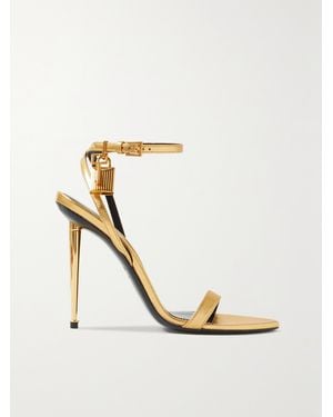 Tom Ford Naked 105 Metallic Leather Point-toe Ankle-strap Sandals