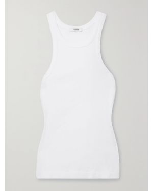 Agolde Bailey Ribbed Stretch-Lyocell And Organic Cotton-Blend Tank - White