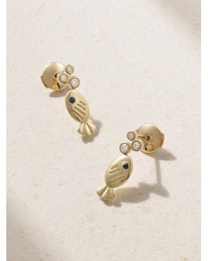 Yvonne Léon Sous L'Eau 9-Karat, Diamond And Sapphire Earrings - Natural