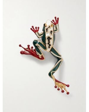 Bottega Veneta Tone, Enamel And Crystal Brooch - White