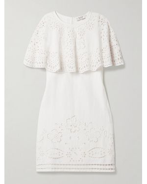 Sea Lula Layered Broderie Anglaise Mini Dress - Natural