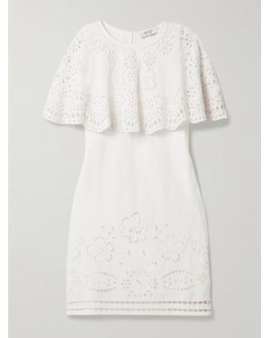 Sea Lula Layered Broderie Anglaise Mini Dress - Natural