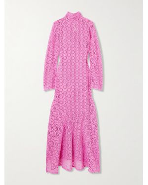 Alix Of Bohemia Laila Cotton-Lace Midi Dress - Pink