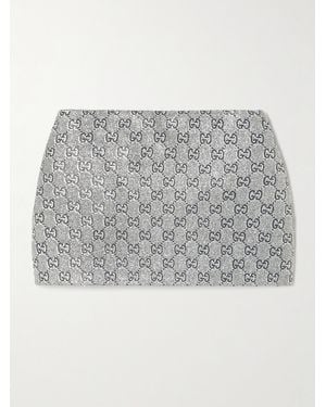 Gucci Dark Viscose And Tweed Blend Skirt in Green | Lyst