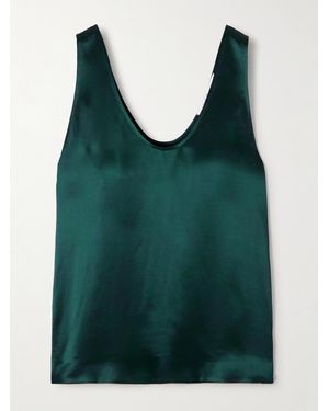 Another Tomorrow Satin Tank - Green