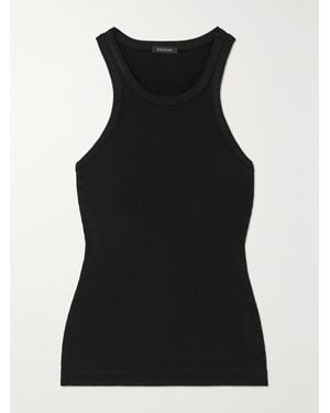 Goldsign The Laurel Ribbed Stretch-Jersey Tank - Noir