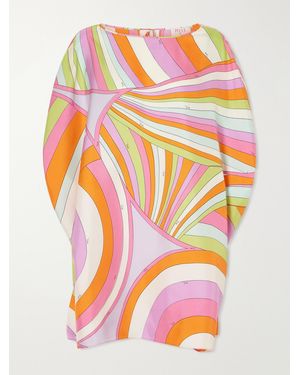 PUCCI Printed Silk-Twill Kaftan - Pink