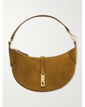 Polo Ralph Lauren Polo Id Small Suede Shoulder Bag - Green