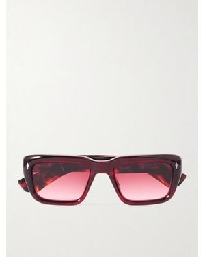 Jacques Marie Mage Walker Square-Frame Acetate Sunglasses - Pink